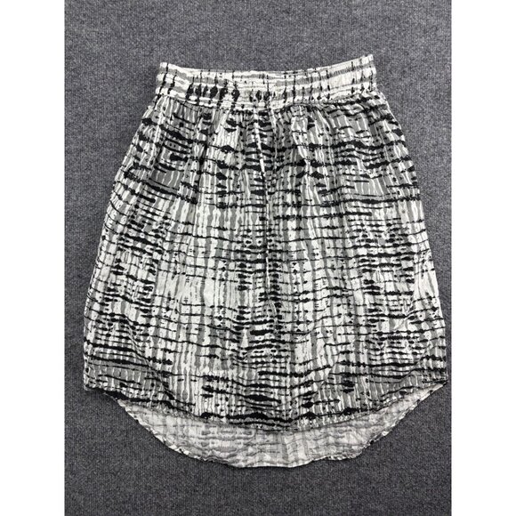 Kavu Skirt Women's Small White Gray Stripe Joplin Pull On Drawstring Pockets - Picture 1 of 8